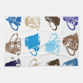 Linge De Cuisine tasses de thé bleues (Horizontal)