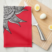 Linge De Cuisine Tatouage de henné Sun Thunder_Cove  (Quart Plié)