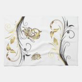 Linge De Cuisine Tatouage Papillon Or Art Américain MoJo cuisine à (Horizontal)