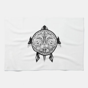 Linge De Cuisine Tattoo Tribal Turtle
