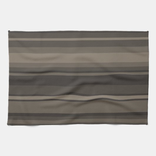 Linge De Cuisine Taupe bandes (Horizontal)