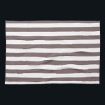 Linge De Cuisine Taupe Brown & Blancs ; Gratté<br><div class="desc">Vous allez adorer ce cool,  mignon,  Taupe Brown & Blanc Stripes; Design motif rayé. Visitez notre magasin pour voir beaucoup d'autres cadeaux et des faveurs amusantes de fête! Merci!</div>