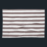 Linge De Cuisine Taupe Brown & Blancs ; Gratté<br><div class="desc">Vous allez adorer ce cool,  mignon,  Taupe Brown & Blanc Stripes; Design motif rayé. Visitez notre magasin pour voir beaucoup d'autres cadeaux et des faveurs amusantes de fête! Merci!</div>