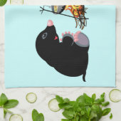 Linge De Cuisine taupe et hérisson de bande dessinée (Plié)