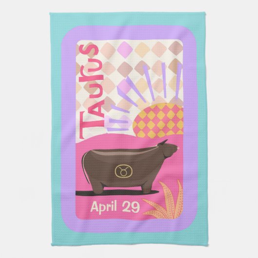 Linge De Cuisine Taurus Taurus Zodiac Tea Towel (Vertical)
