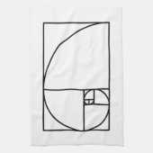 Linge De Cuisine Taux d'or de Fibonacci - art mathématique unique (Vertical)