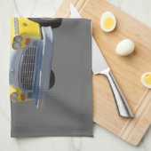 Linge De Cuisine Taxi Checkered jaune et blanc (Quart Plié)