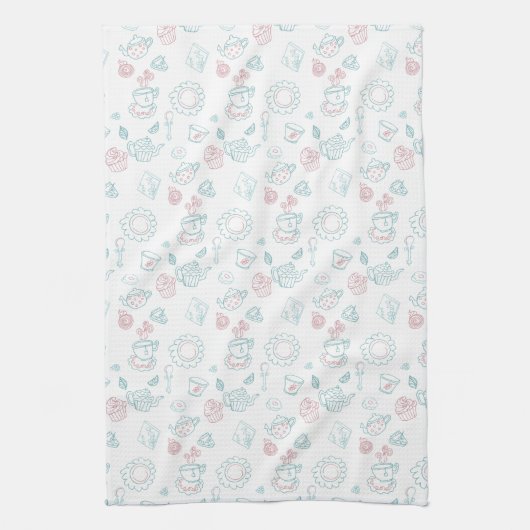 Linge De Cuisine Tea Lovers Time Doodles (Vertical)