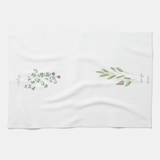 Linge De Cuisine Tea Towel | Herbs Watercolor