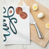 Linge De Cuisine Tea Towel with Coffee Time message (Quart Plié)