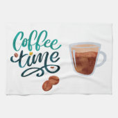 Linge De Cuisine Tea Towel with Coffee Time message (Horizontal)