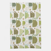 Linge De Cuisine Teacup moderne couleur du milieu du siècle (Vertical)