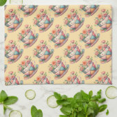 Linge De Cuisine Teacup Patchwork avec Fleurs Whimsical (Plié)
