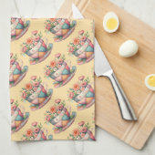 Linge De Cuisine Teacup Patchwork avec Fleurs Whimsical (Quart Plié)