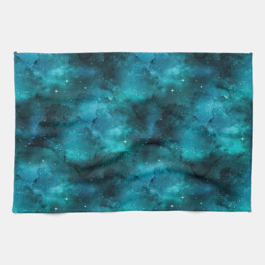 Linge De Cuisine Teal Galaxy Series 7 (Horizontal)