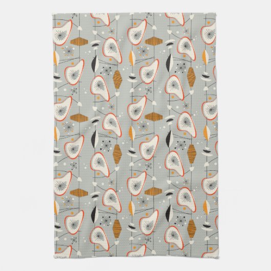 Linge De Cuisine Teal géométrique et motif bleu (Vertical)