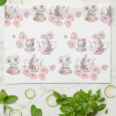 Linge De Cuisine Teapot Teapot Party Teapup Rose Fleur (Plié)