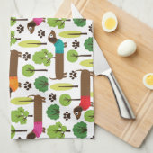 Linge De Cuisine Teckels sur une promenade en parc (Quart Plié)