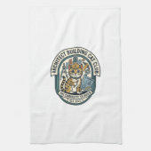 Linge De Cuisine Tee-shirt graphique chat chat bâtiment architecte (Vertical)