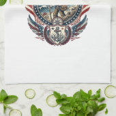 Linge De Cuisine Tee-shirt graphique vectoriel Patriotic Beachcombe (Plié)