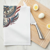 Linge De Cuisine Tee-shirt graphique vectoriel Patriotic Beachcombe (Quart Plié)