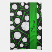 Linge De Cuisine Tee - shirt noir nommé personnalisé de boules de (Vertical)