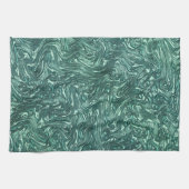 Linge De Cuisine Teintes de jade texturées et cyan verdâtre (Horizontal)