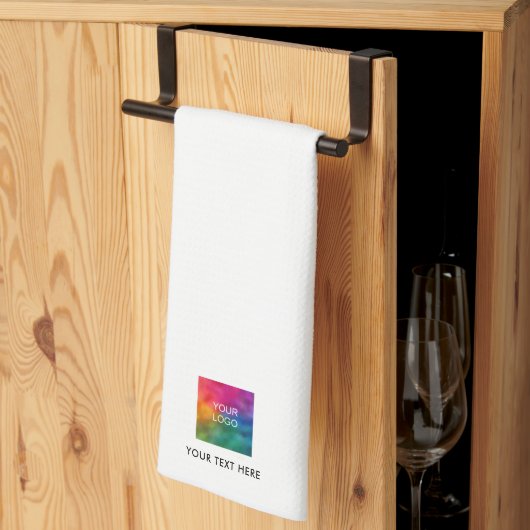 Linge De Cuisine Télécharger le modèle de texte personnalisé du log (Pliage en tiers)