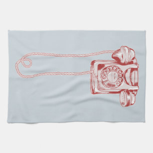 Linge De Cuisine téléphone à cadran rotatif des années 80