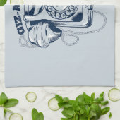 Linge De Cuisine Téléphone rotatif Bleu (Plié)