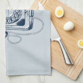 Linge De Cuisine Téléphone rotatif Bleu (Quart Plié)