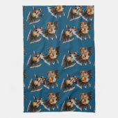 Linge De Cuisine télescope papillon Calico (turquoise) (Vertical)