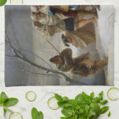 Linge De Cuisine Tempête de neige en hiver (par Francisco Goya) (Plié)