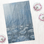 Linge De Cuisine Tempête de pluie<br><div class="desc">L'art météo dépeint une journée pluvieuse et humide avec pluie et flaques d'eau. Art original de Nic Squirrell.</div>