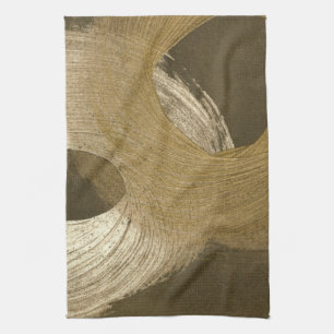 Linge De Cuisine Tempête de sable circulaire dans le brun bronzage