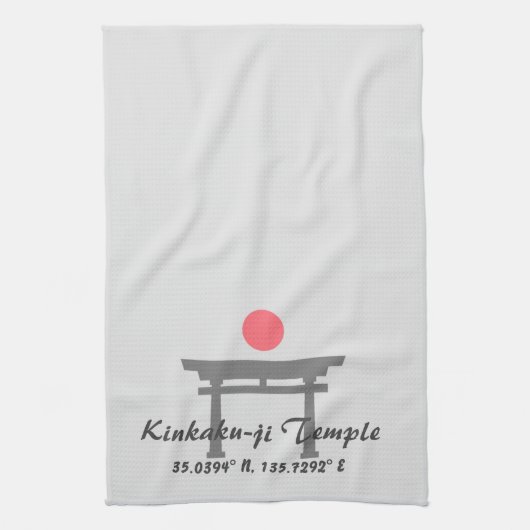 Linge De Cuisine Temple Kinkaku-ji Latitude Longitude (Vertical)