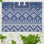 Linge De Cuisine Temps du pull | Monogramme de vacances (Plié)
