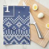 Linge De Cuisine Temps du pull | Monogramme de vacances (Quart Plié)