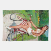 Linge De Cuisine Temps pour un tour - Retro Pin-up Girl (Horizontal)