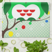 Linge De Cuisine Tendance de la chouette de Noël (Plié)