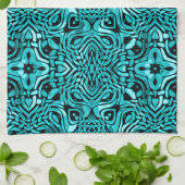 Linge De Cuisine Tendance Turquoise Turquoise Bleu Hip Bohemian Bal (Plié)