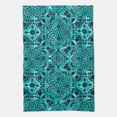 Linge De Cuisine Tendance Turquoise Turquoise Bleu Hip Bohemian Bal (Vertical)