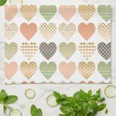 Linge De Cuisine tendances modernes coeurs graphiques (Plié)
