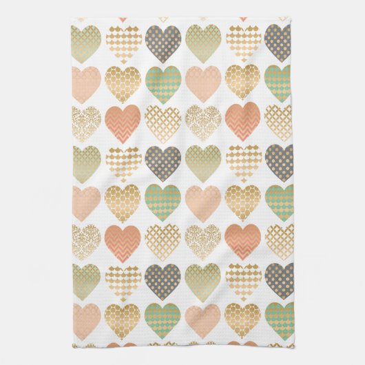 Linge De Cuisine tendances modernes coeurs graphiques (Vertical)