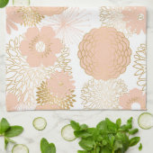 Linge De Cuisine tendances modernes fleur brune floraison (Plié)