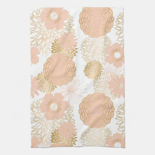 Linge De Cuisine tendances modernes fleur brune floraison