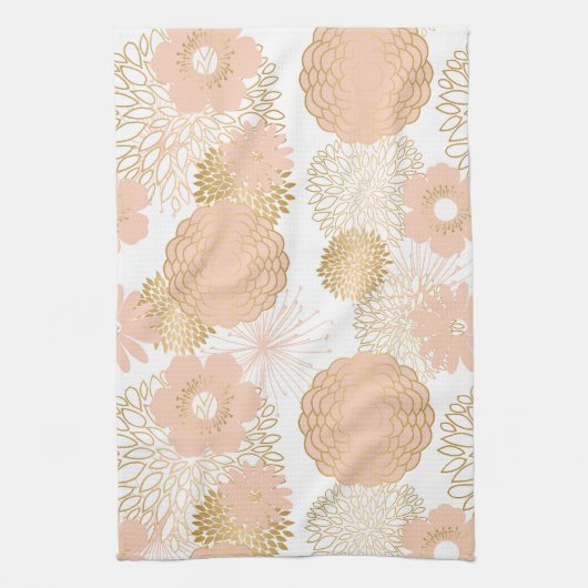 Linge De Cuisine tendances modernes fleur brune floraison (Vertical)