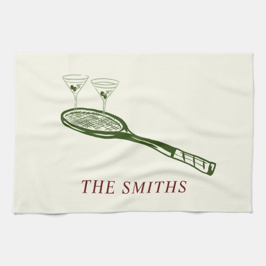 Linge De Cuisine Tennis et Martini (Horizontal)