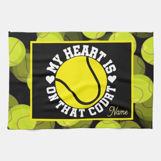 Linge De Cuisine Tennis MY HEART continue sur le court (Horizontal)