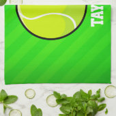 Linge De Cuisine Tennis ; Neon Green Stripes (Plié)